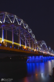 Riga Railway Bridge in Early Morning