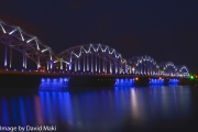 Riga Railway Bridge in Early Morning