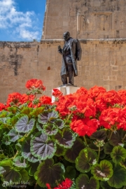 Flowers in Front of Churchill