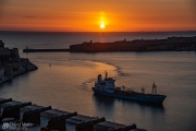 Ship Arriving in Valletta