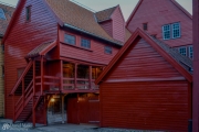 Bryggen Norway at Dusk