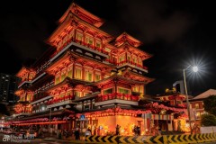 Buddha Tooth Relic Temple at Night